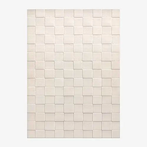 soft cream checkered area rug perfect for modern farmhouse interiors
