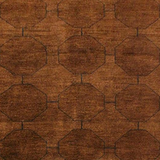 Deep walnut wool rug, a minimalist modern area rug option for bedrooms or studies