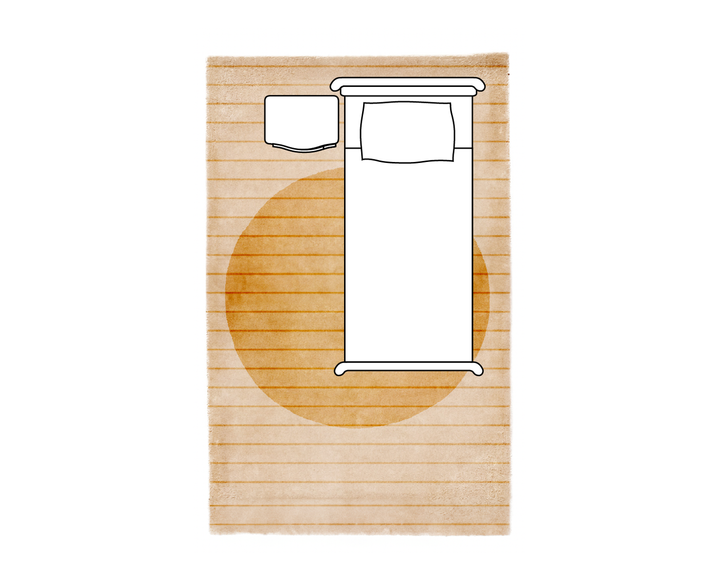 6x9 rug under twin bed showing full coverage for a cozy bedroom feel