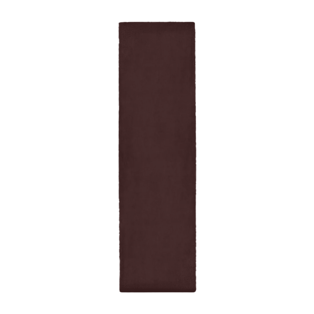 Deep espresso brown wool runner sized for 2x8 or 3x12 spaces, a bold grounding piece for high-end minimalist, modern organic, and cozy mid-century hallways.