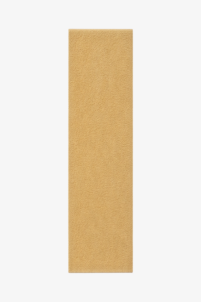 butter yellow runner rug hand-tufted in light soft wool in custom lengths