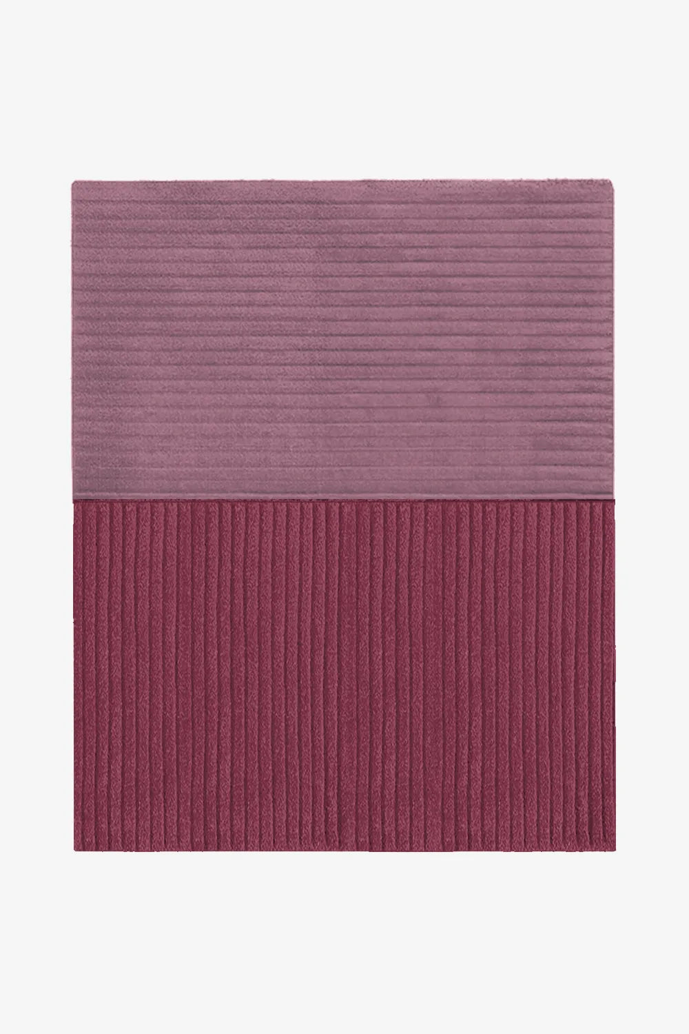 Lavender and dusty pink striped rug, colorful textured wool rug for bedrooms