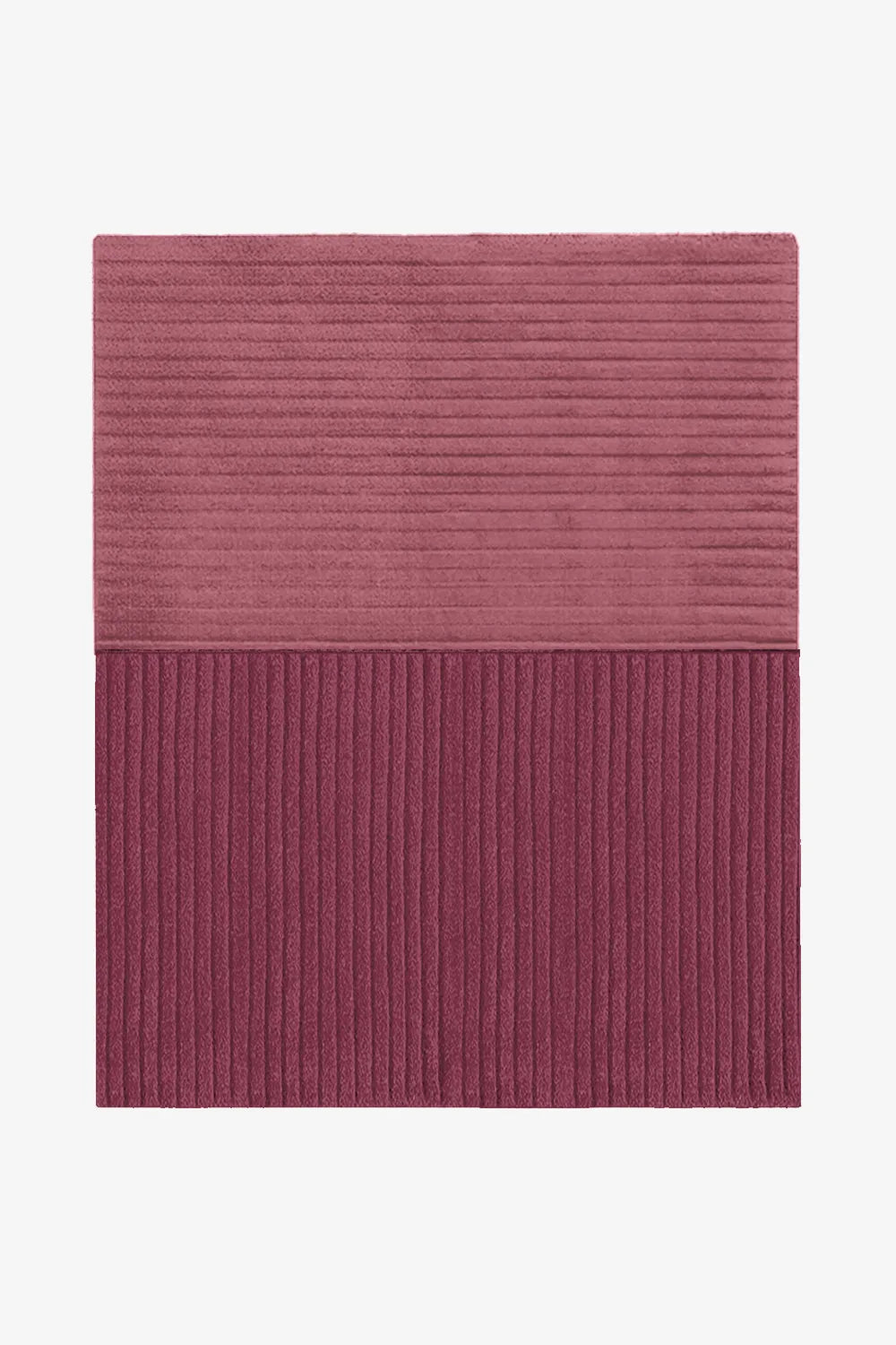 Mauve and pink striped wool rug, modern textured rug for living rooms