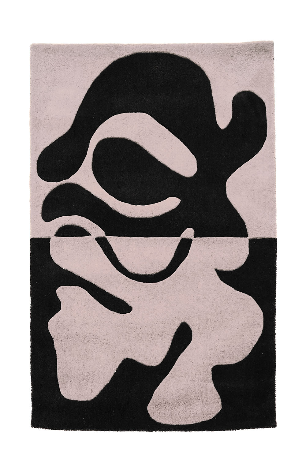 Organic Fusion Hand Tufted Wool Rug in Black and White by Jubi