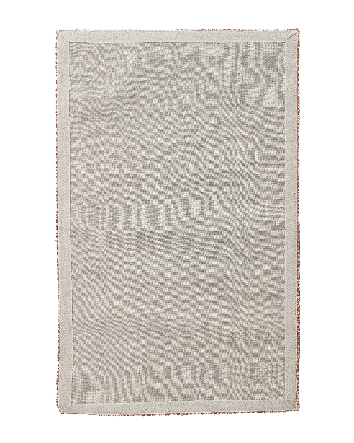Back texture view of Organic Fusion Hand Tufted Wool Rug brown black blue burgundy