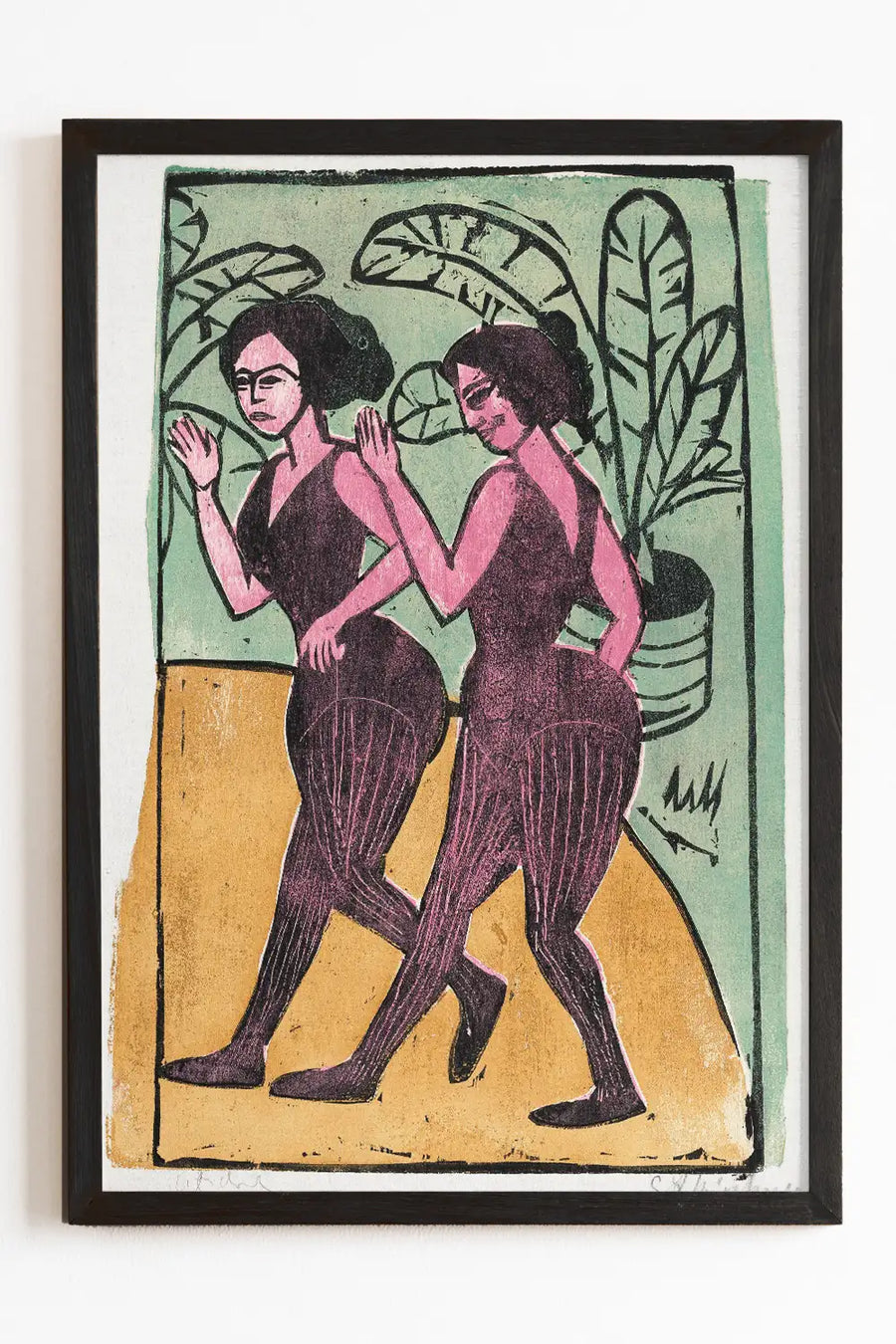 English Step Dancers Art Print by Ernst Ludwig Kirchner