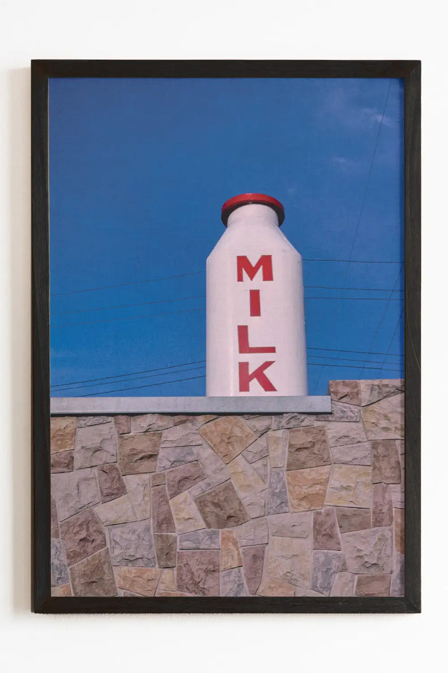 Vintage Milk Bottle Roadside Attraction Art Print by John Margolies
