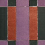 Multicolor striped modern rug, great for mid-century living rooms or boutique 7x10 rugs