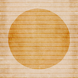 Neutral gold rug with a central circle motif, a Japandi-style 8x8 or 10x12 wool rug