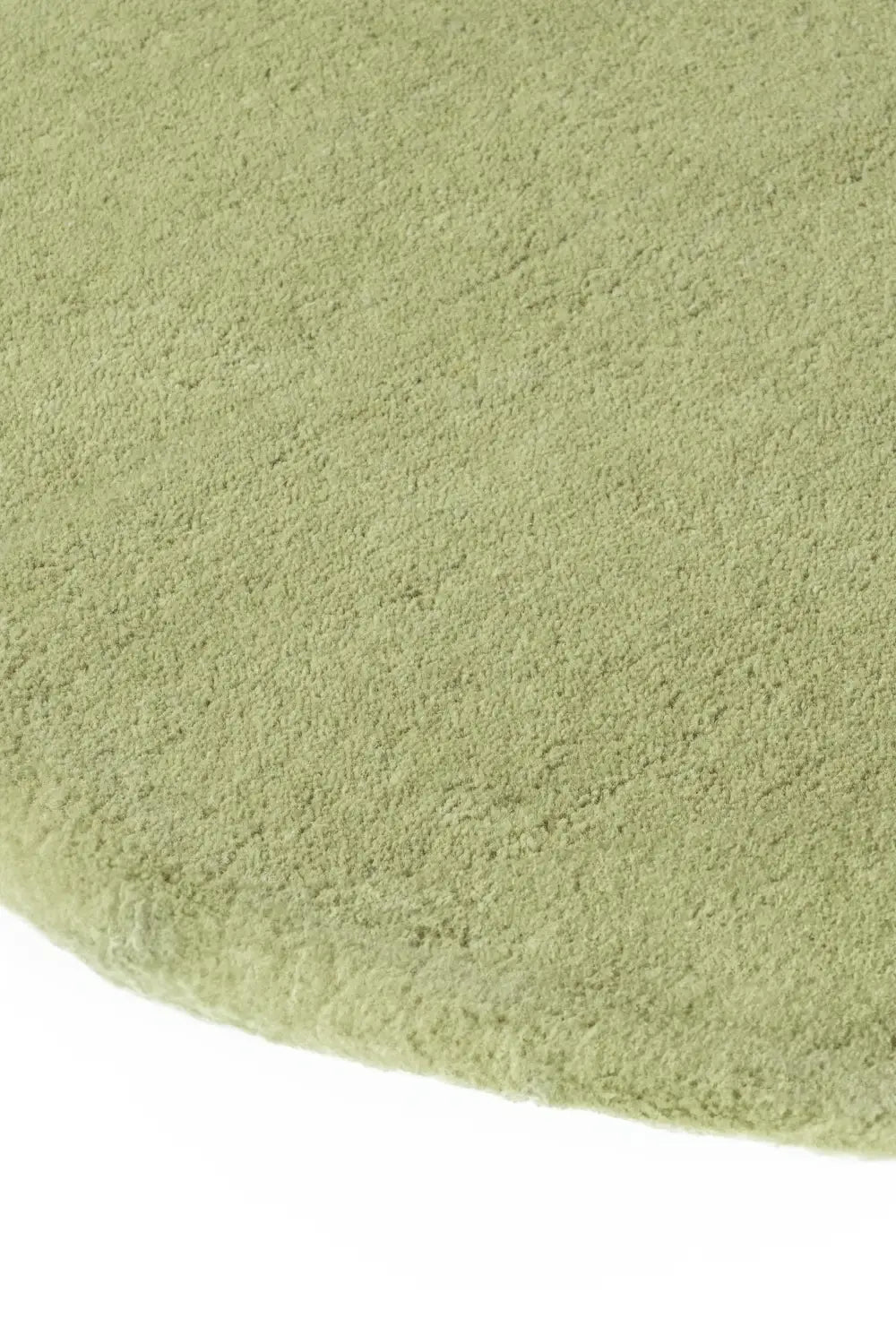 olive green tufted new zealand round wool rug