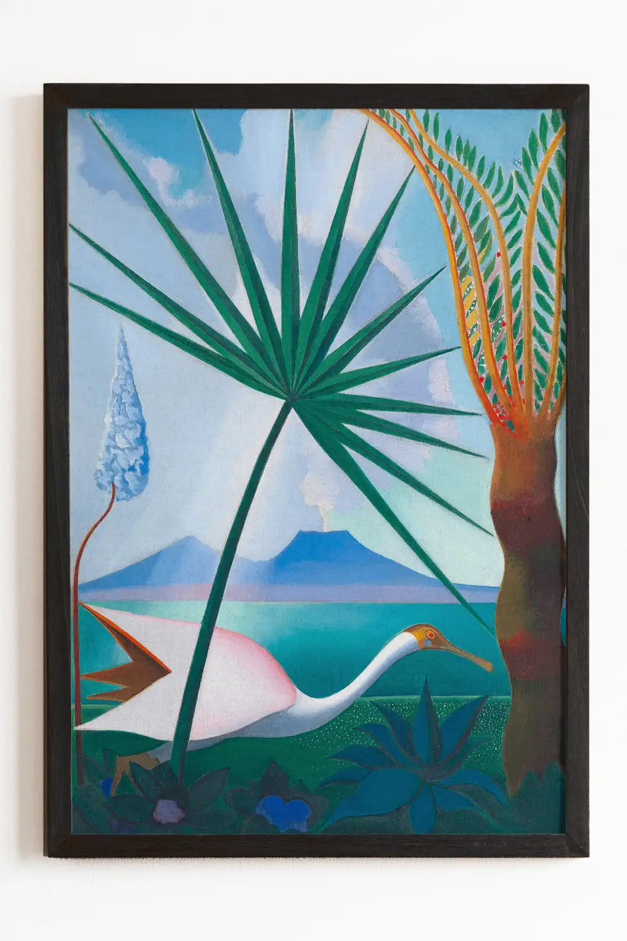 Joseph Stella Neapolitan Song art print featuring a bold blue landscape