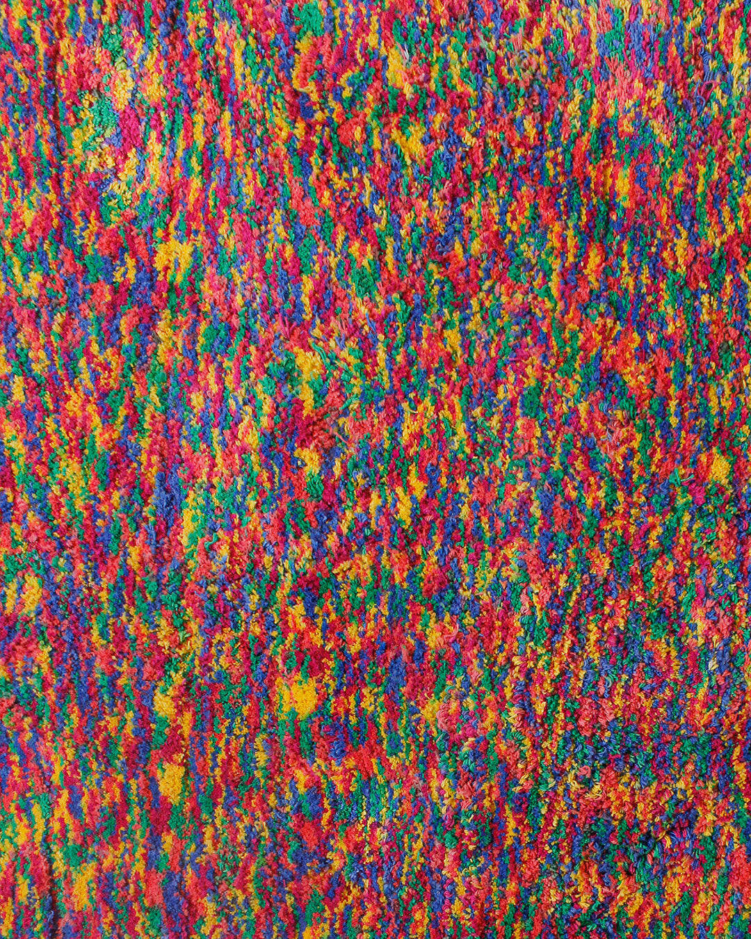 Eclectic colorful rug. Jubi original design hand made in Brooklyn, NY using 100% recycled cotton