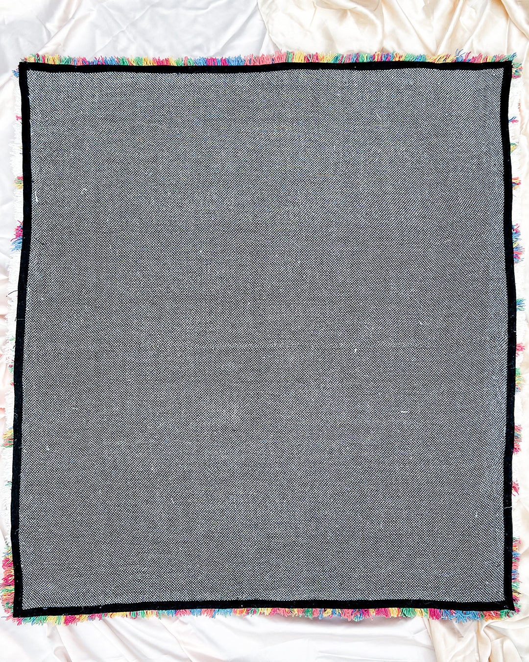 Recycled Cotton Cream and Multicolor Striped Accent Rug