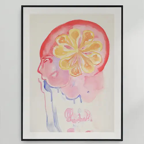 modern pink wall art print