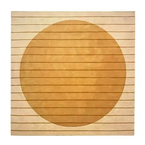 Oversized 13x13 square wool rug perfect for a modern living room with neutral decor