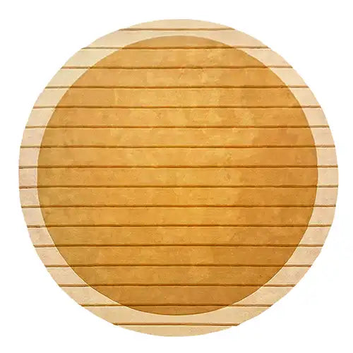 round oversized 14x14 modern area rug in neutral geometric tones