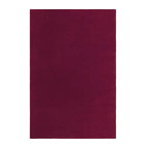 4x8 solid burgundy wool area rug
