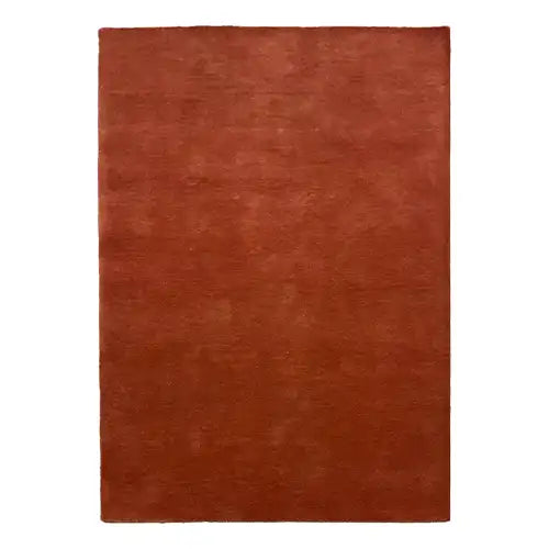 7x10 rust area rug handcrafted from high quality wool