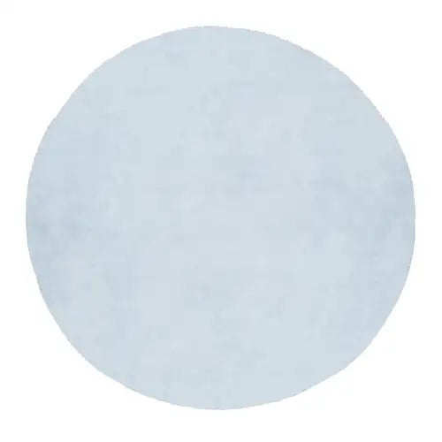 baby blue soft and plush round wool rug perfect for a nursery or kids room