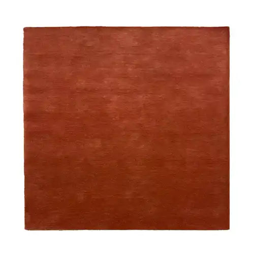rich terracotta handmade soft and plush wool square rug