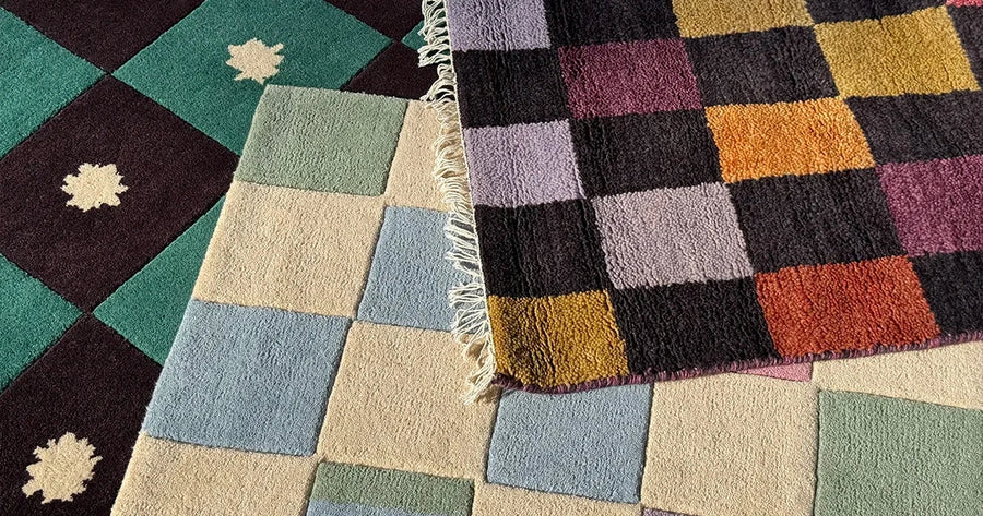 Checkered Rugs | Wool Checkerboard & Plaid Area Rugs | JUBI · Jubi Rugs