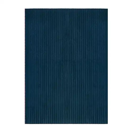 navy blue textured wool area rug handmade in modern style