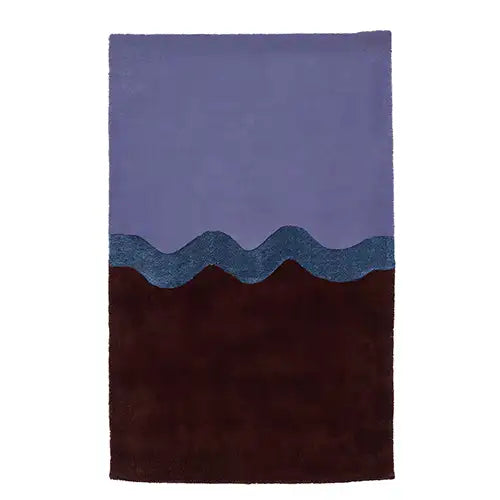 purple and brown modern hand tufted wool area rug