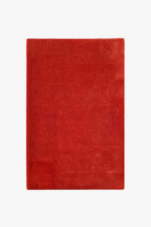 solid red wool rug