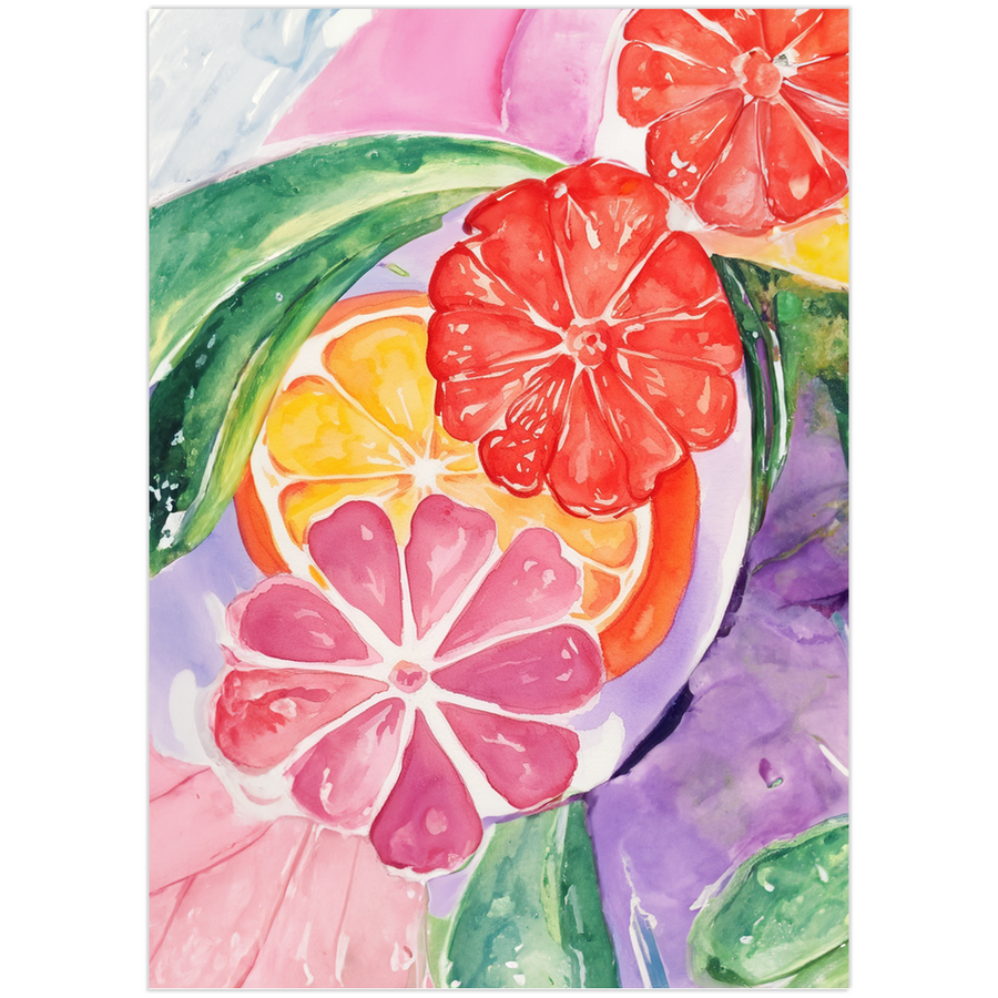 Colorful Garden Watercolor Art Print