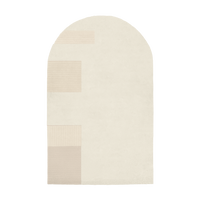 Customizable Sunset Mosaic Arch Tufted Wool Rug