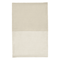 Ivory and cream block wool rug, soft neutral modern wool rug

