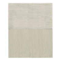 Cream tone-on-tone striped wool rug, neutral modern rug for bright interiors