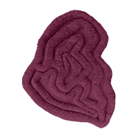 Large dark pink shag rug with thick sculpted texture, perfect as a bold statement rug in entryways