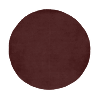 warm brown round wool rug