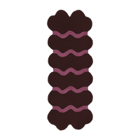 Rich burgundy and soft mauve wavy runner, perfect for warm-toned interiors, maximalist entryways, or adding drama to eclectic rooms.