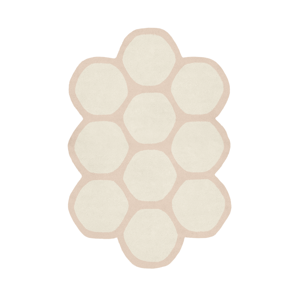 Customizable Honeycomb Tufted Wool Rug