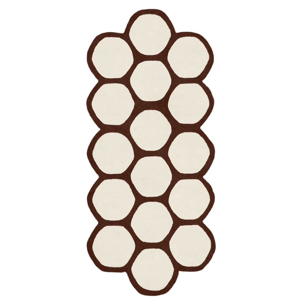 Customizable Honeycomb Tufted Wool Runner Rug