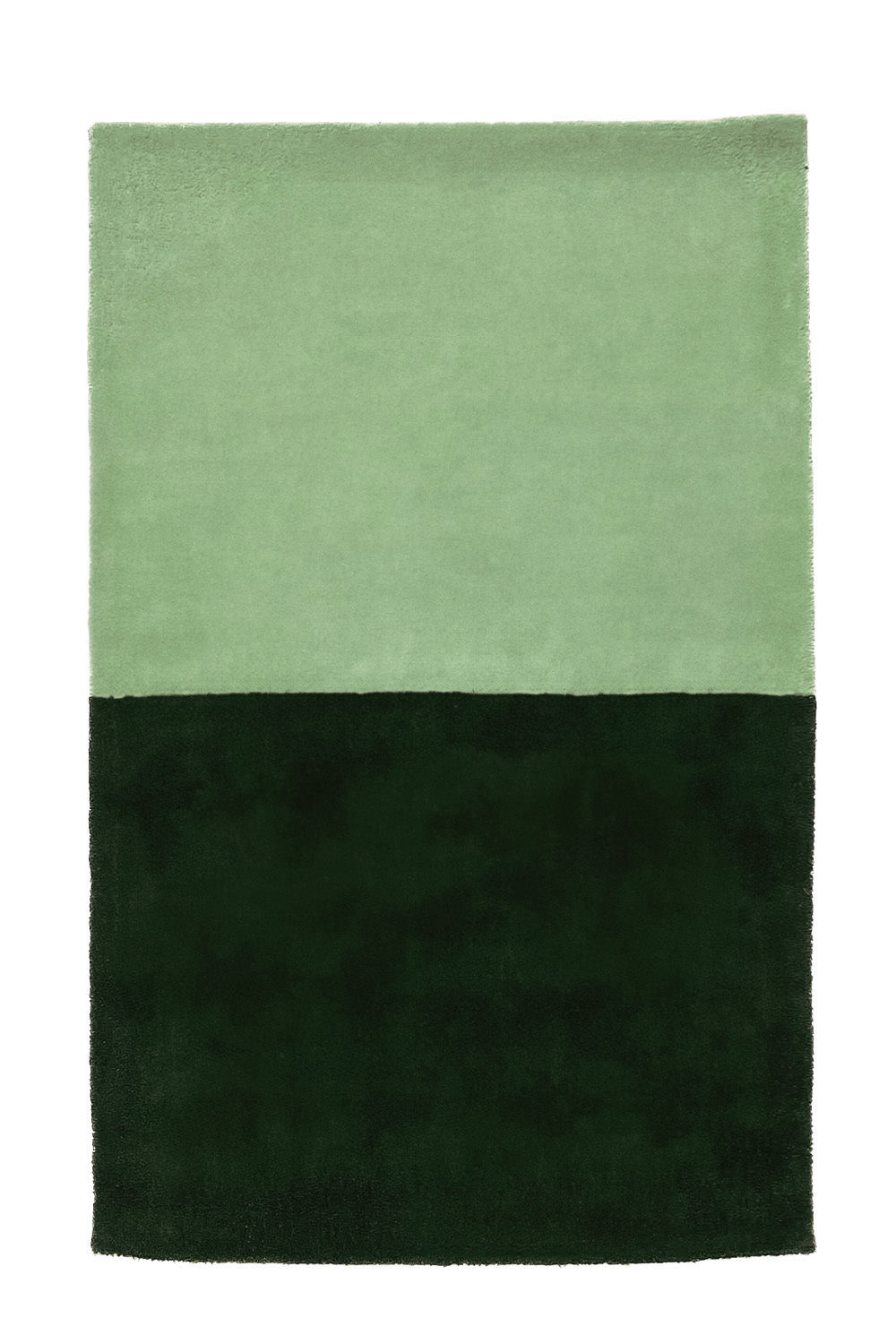 Classic Color Block Hand Tufted Wool Rug in Green by Jubi