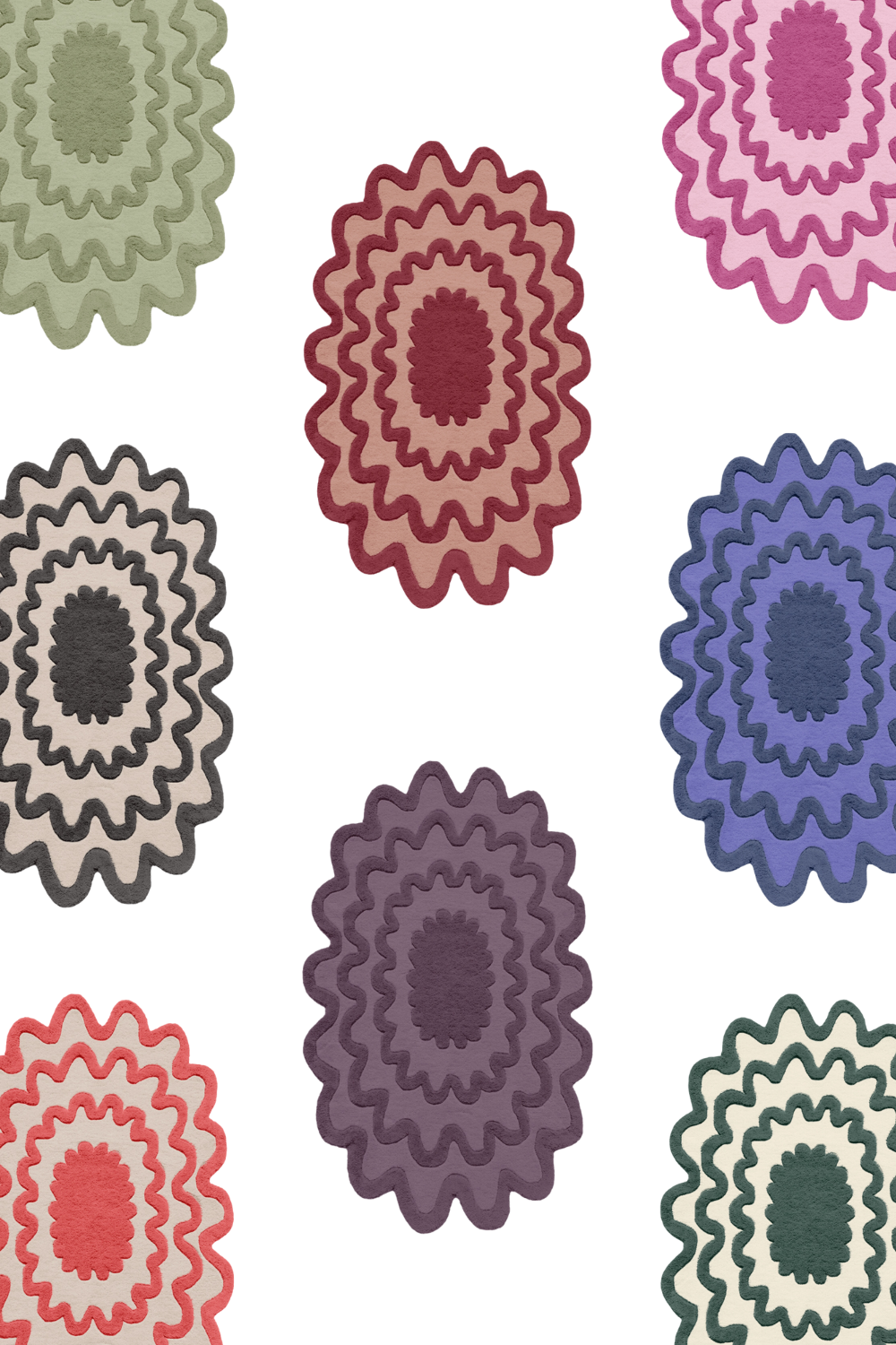 Customizable Burst Tufted Rug