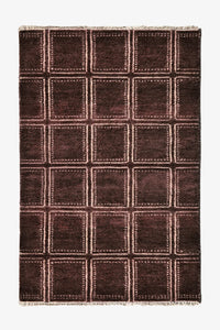 8x10 brown geometric area rug perfect for anchoring a mid-century styled room