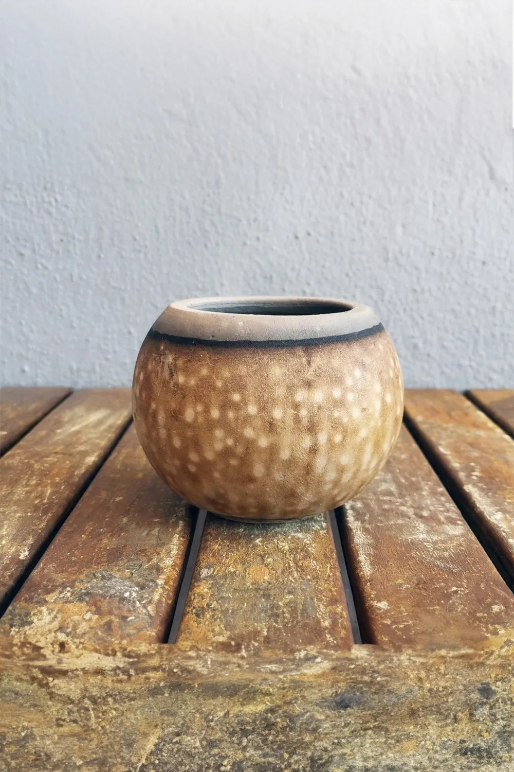 Raku Pottery Refillable Scented Soy Wax Candle