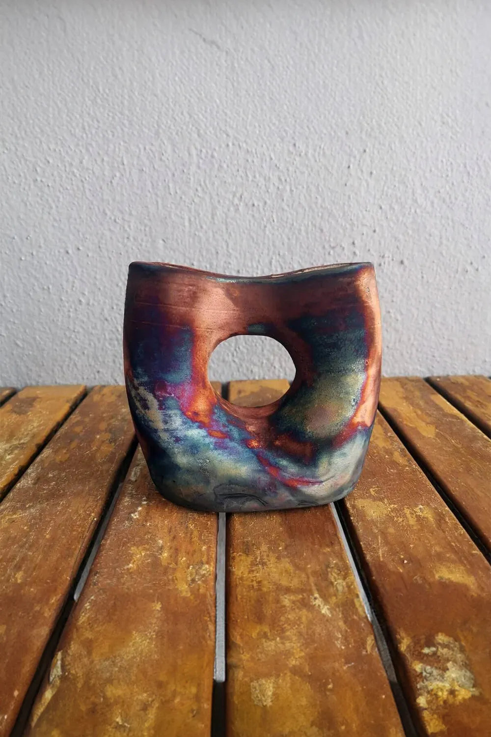 Dokutsu Unique Ceramic Raku Pottery Vase