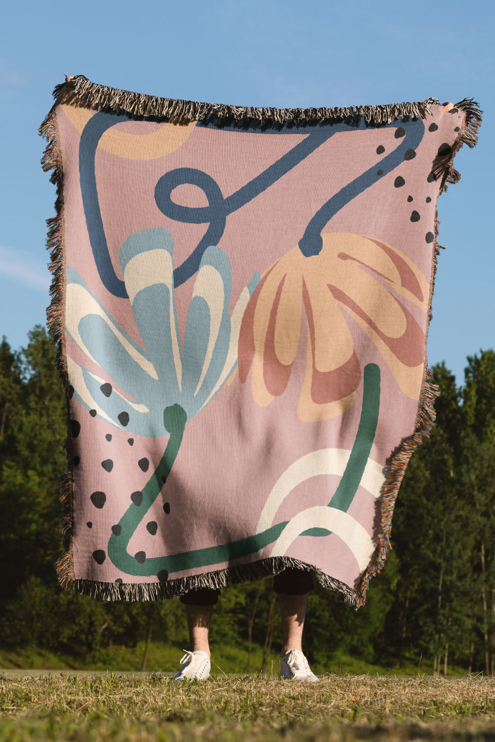Woven Throw Blankets by Jubi – Cotton Throws for Bed & Couch · JUBI