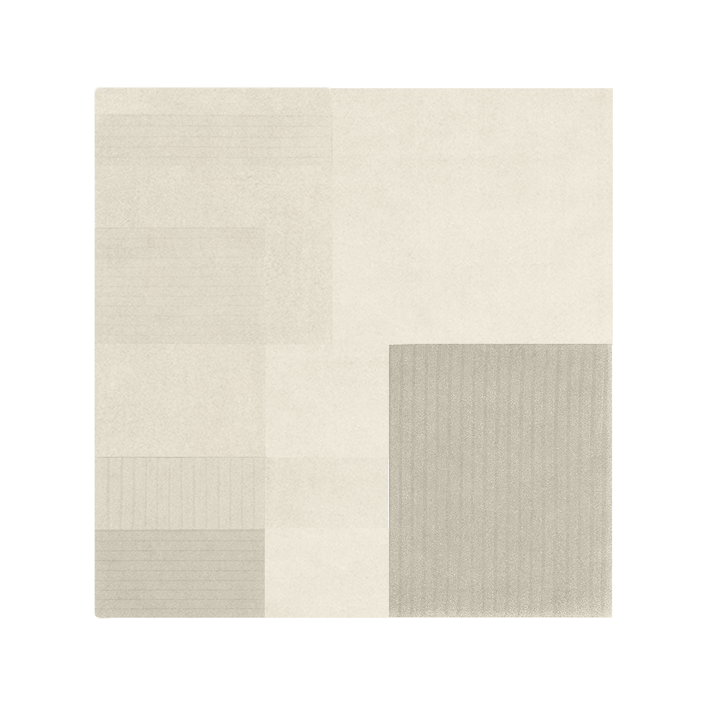 Customizable Sunset Mosaic Square Hand-Tufted Wool Rug