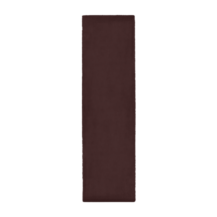 Deep espresso brown wool runner sized for 2x8 or 3x12 spaces, a bold grounding piece for high-end minimalist, modern organic, and cozy mid-century hallways.