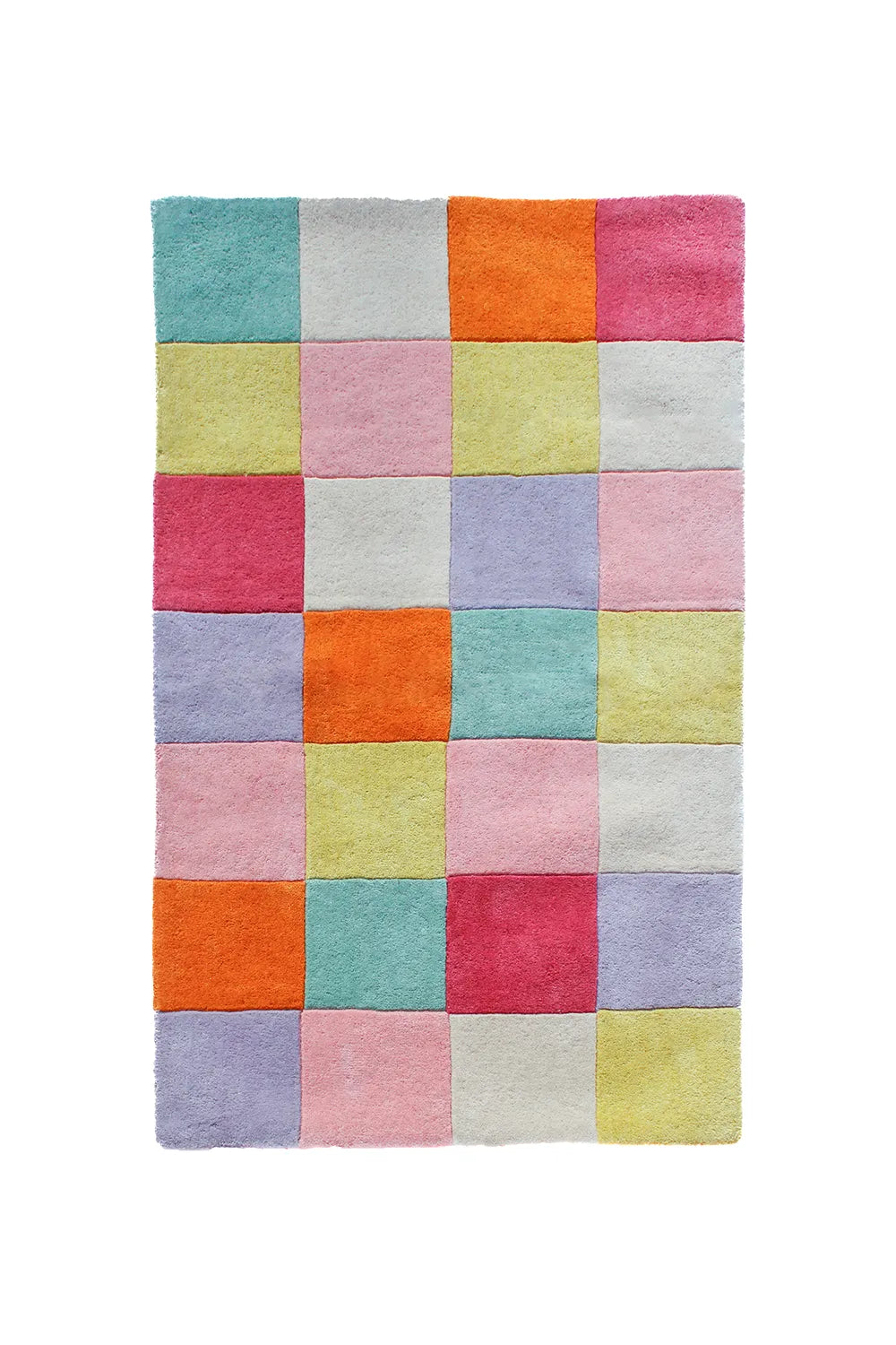 Colorful Checkers Tufted Rug