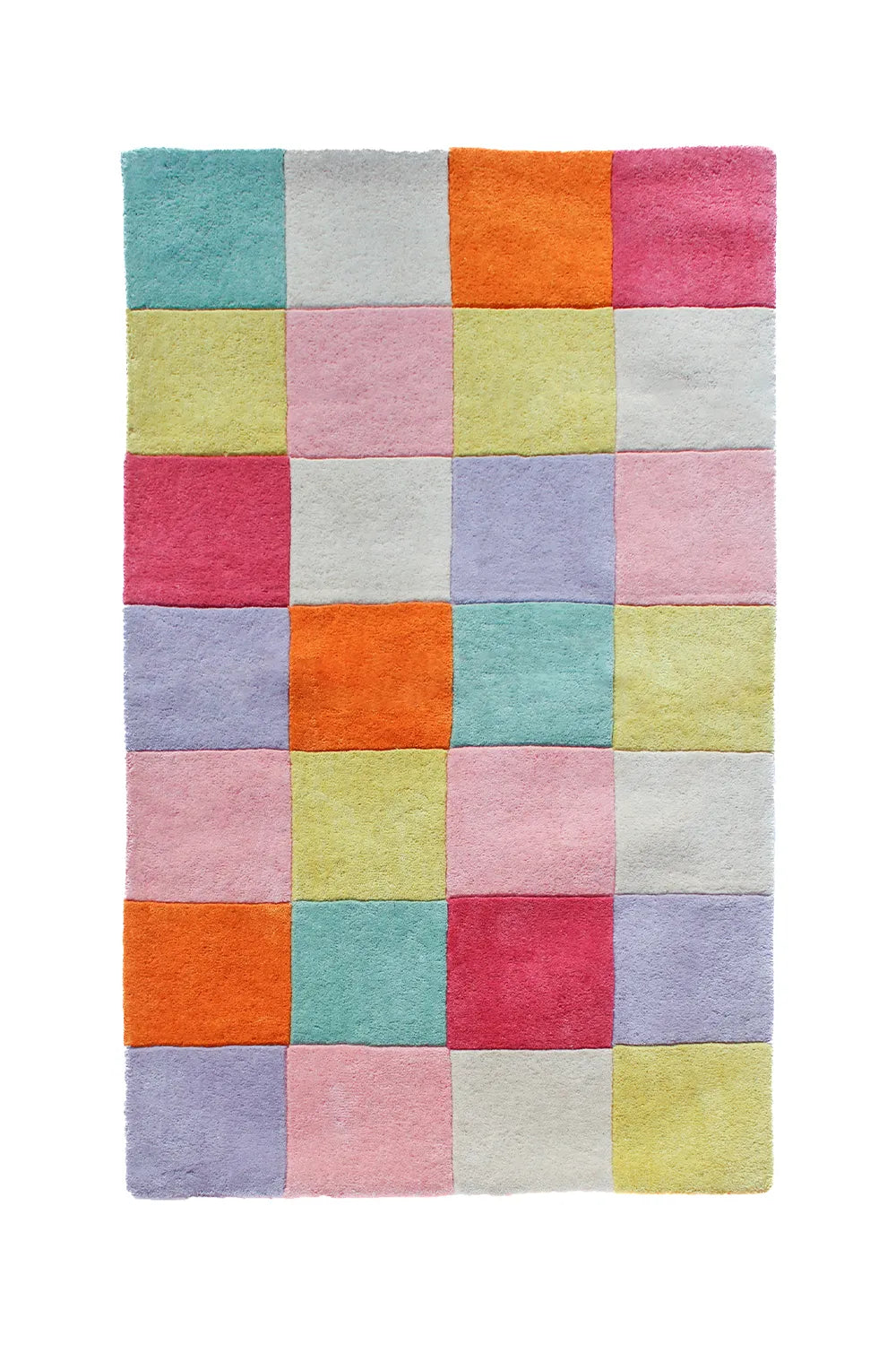 Colorful Checkers Tufted Rug