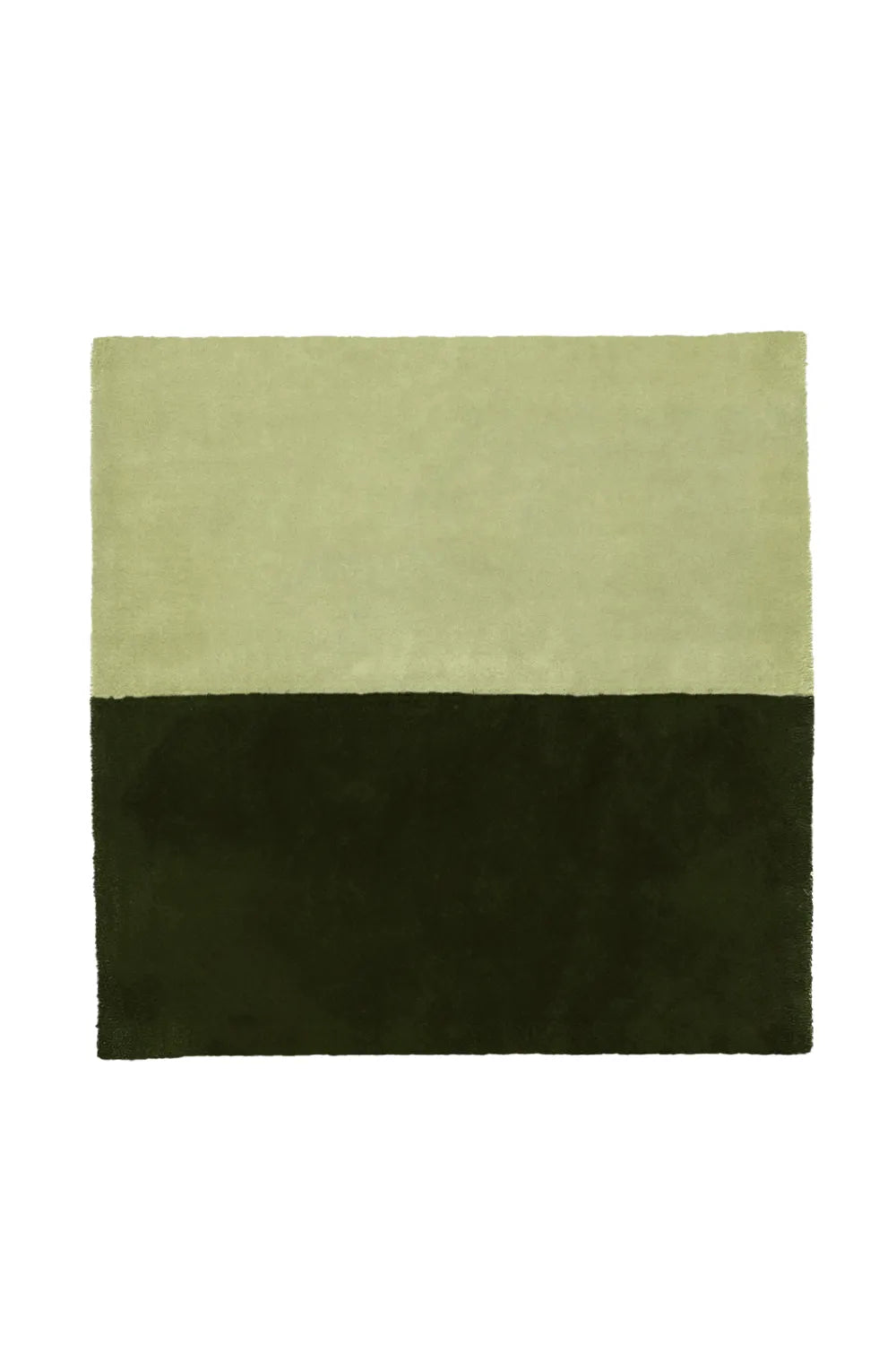 Handmade Wool Rug with Color Block Design green