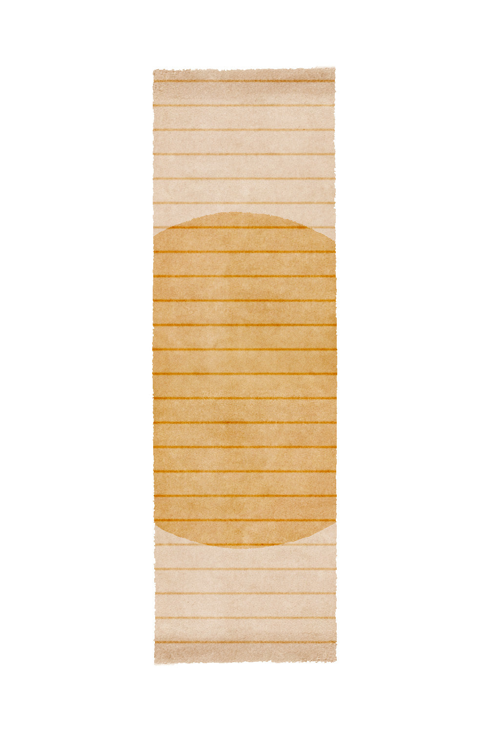 Golden Geometry Hand Tufted Wool Runner Rug