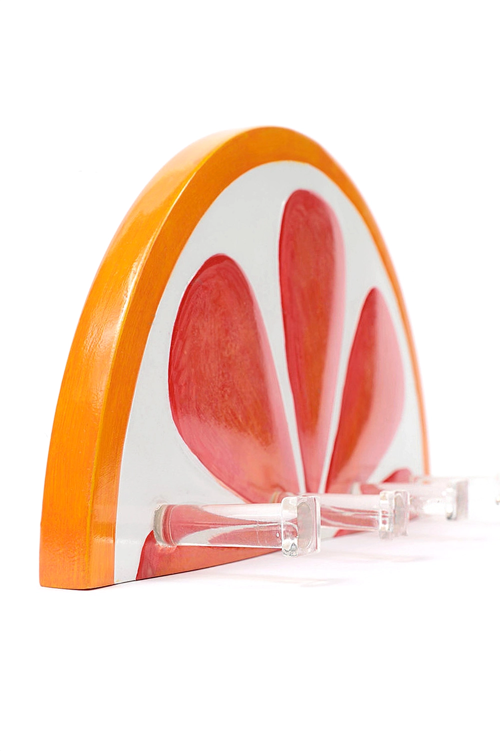 Llavero de rodaja de naranja sanguina hecho a mano